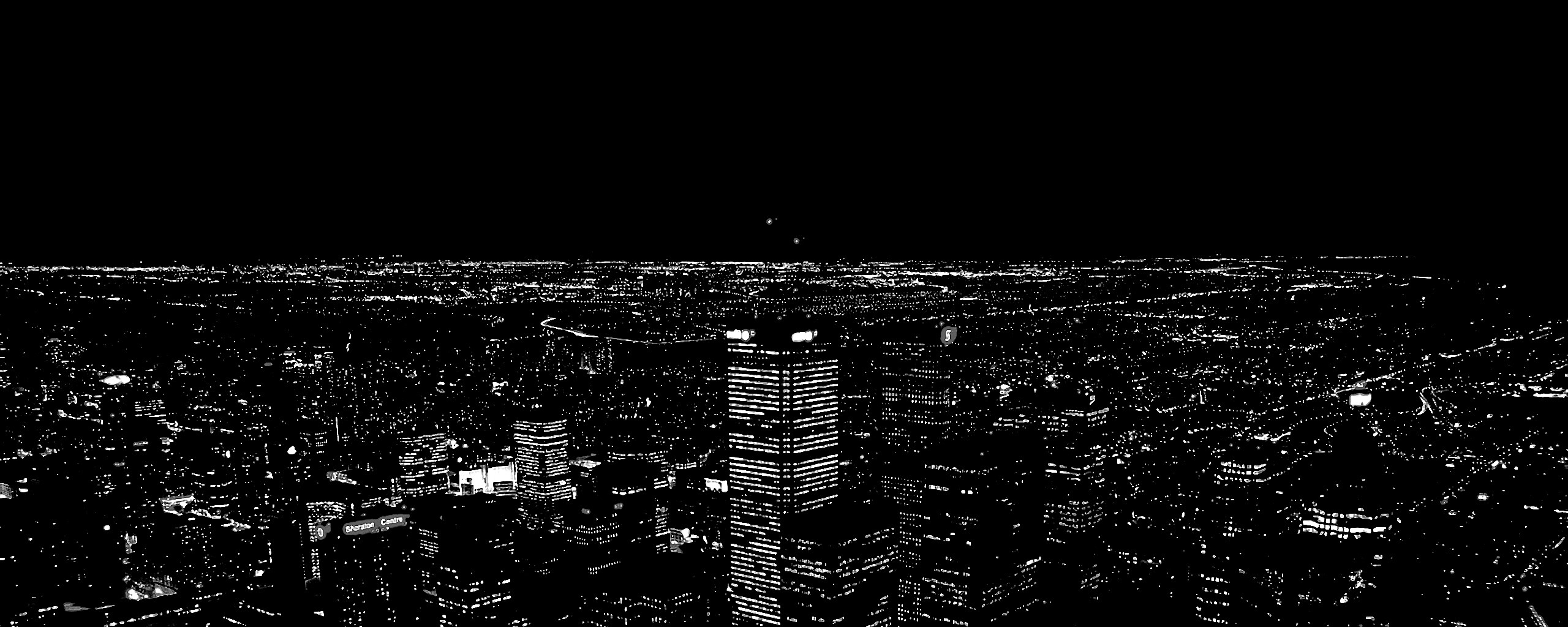 Вид на здания ночного города обои