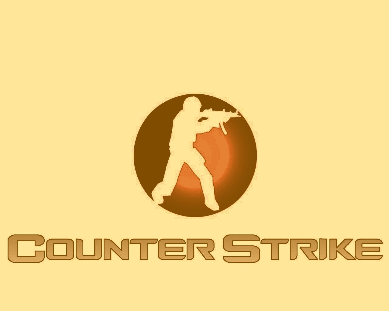 Логотип Counter Strike на белом фоне обои