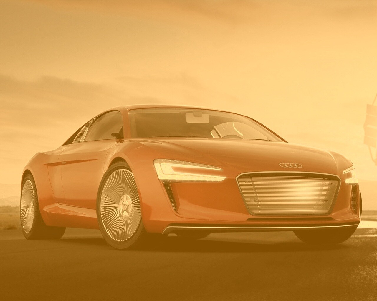 Красный автомобиль Audi обои