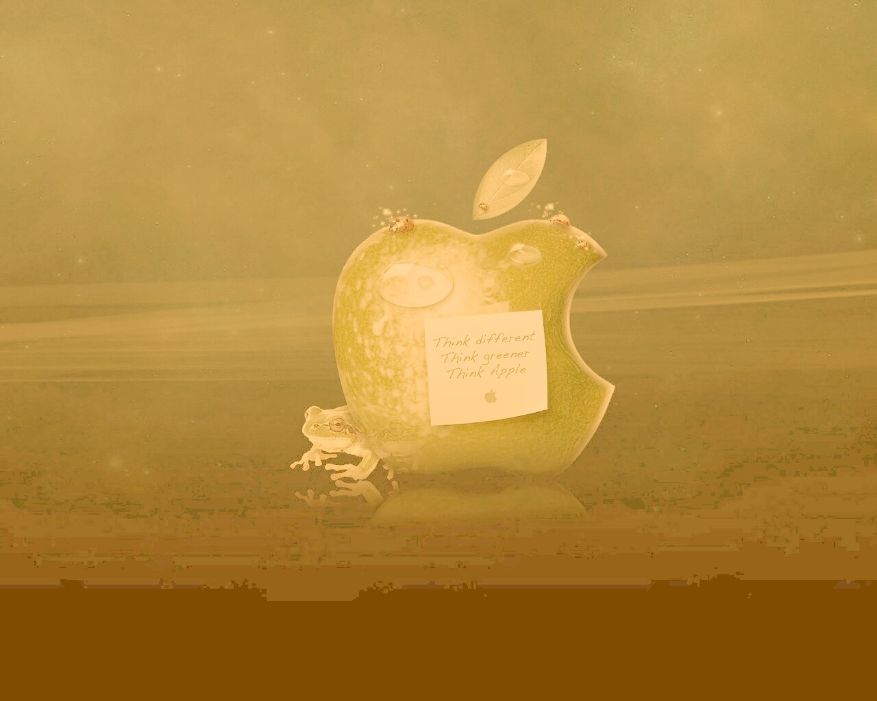 Think different, think greener, think Apple обои