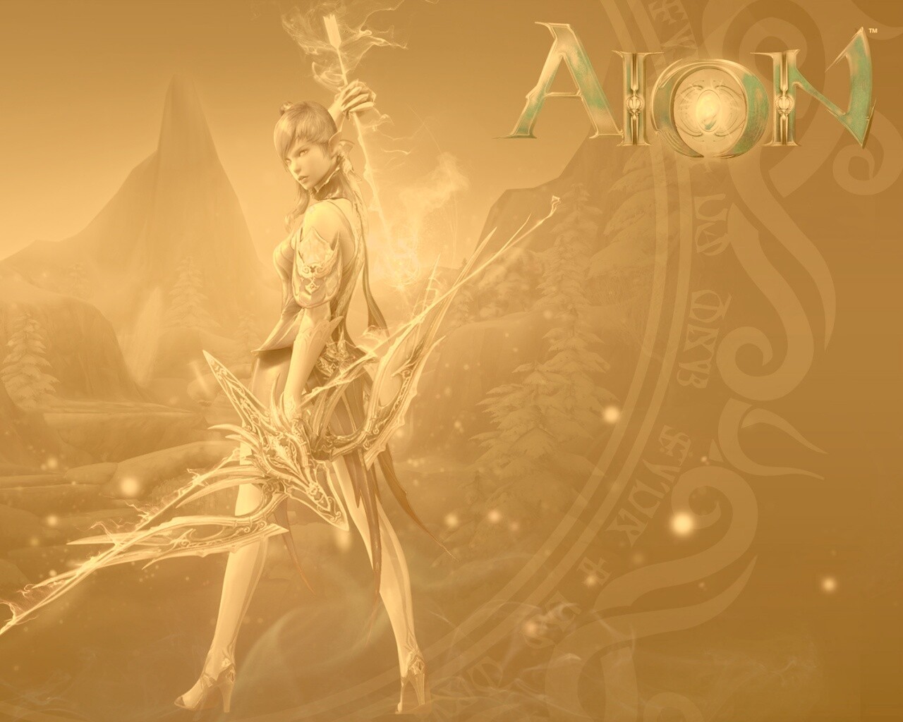 Эльфийка из Aion обои