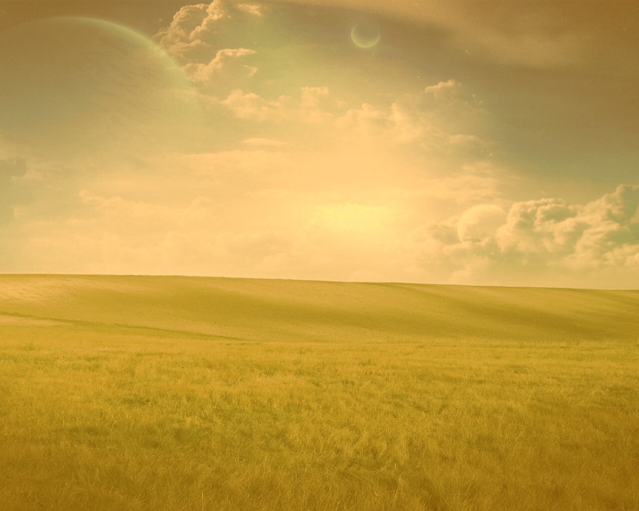Луг на другой планете обои