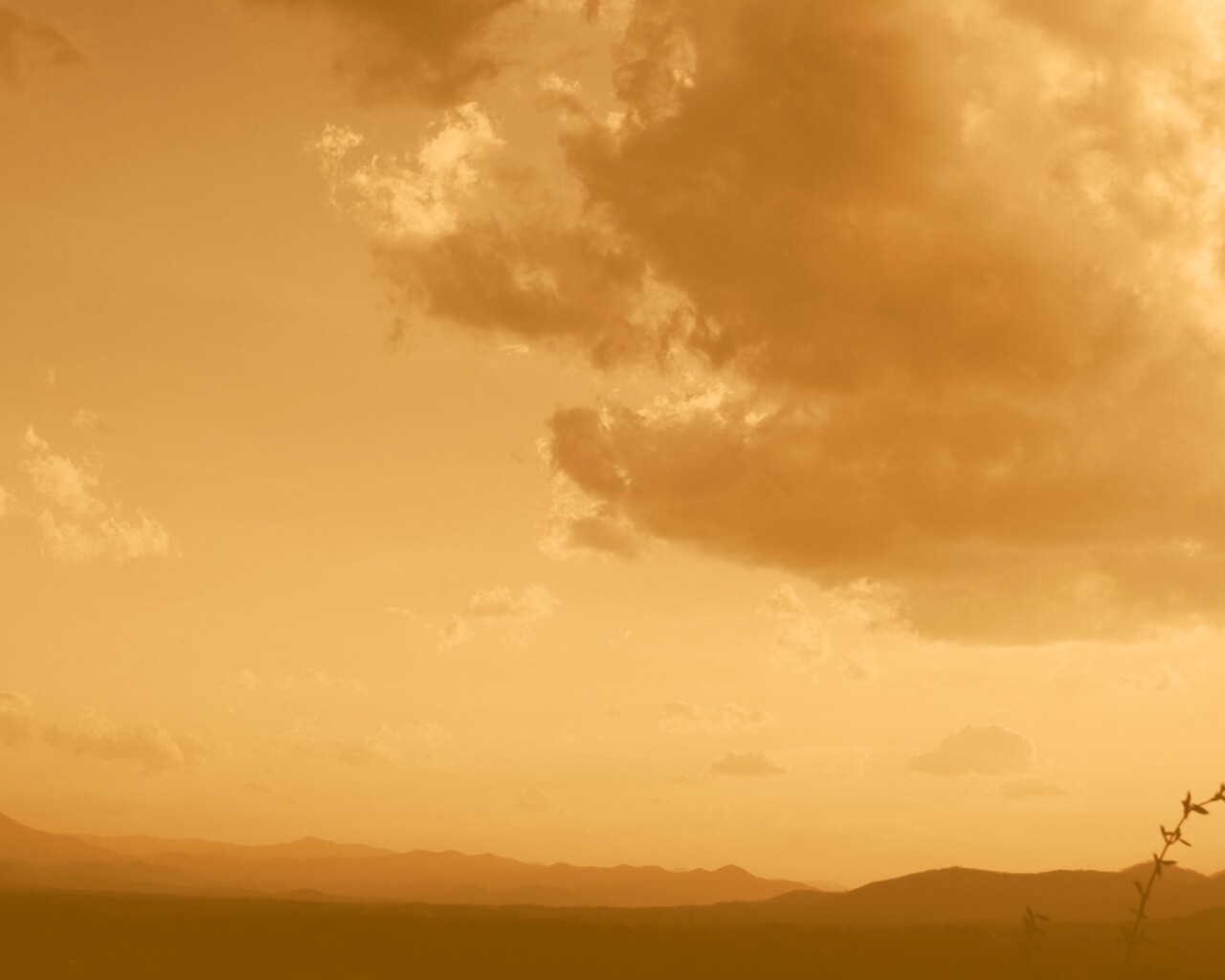 Горный закат обои