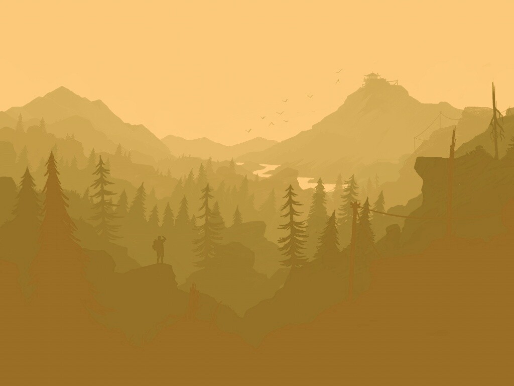 Зеленый Firewatch обои