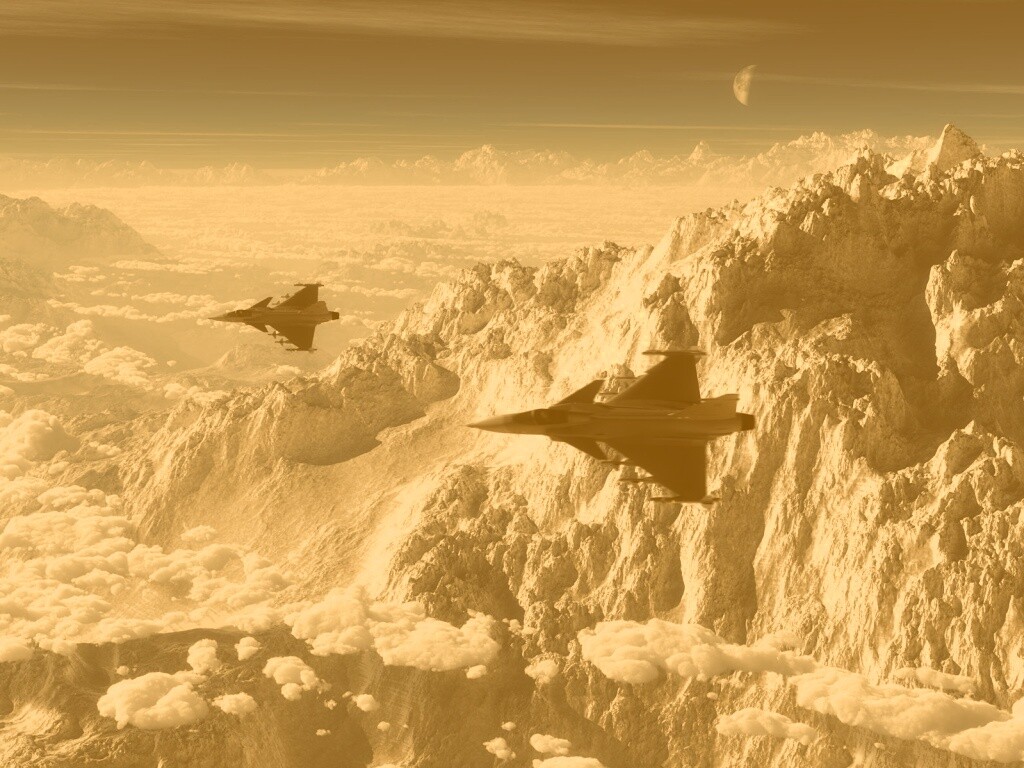 Самолёты в горах обои