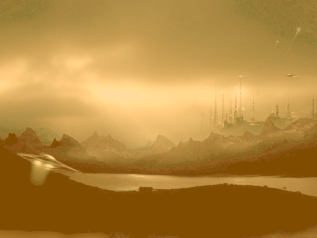 Долина в стиле SciFi обои