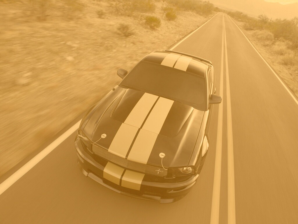 Ford Mustang  с гоночными полосками обои