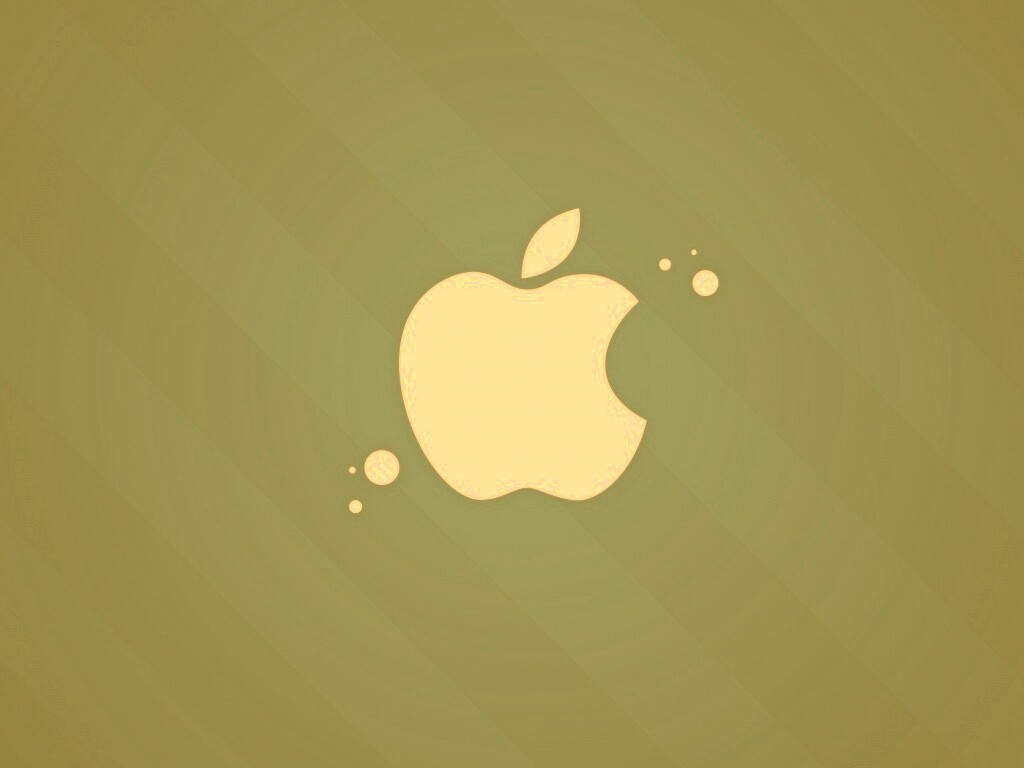 Логотип Apple на фоне голубых полос обои