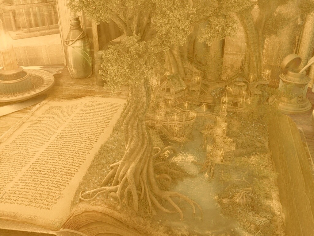 Волшебный мир на страницах книги обои