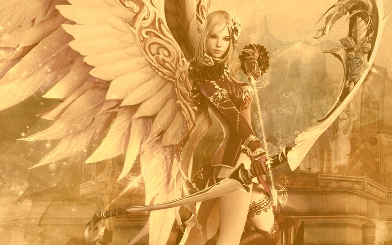 Эльфийка лучница из Aion обои