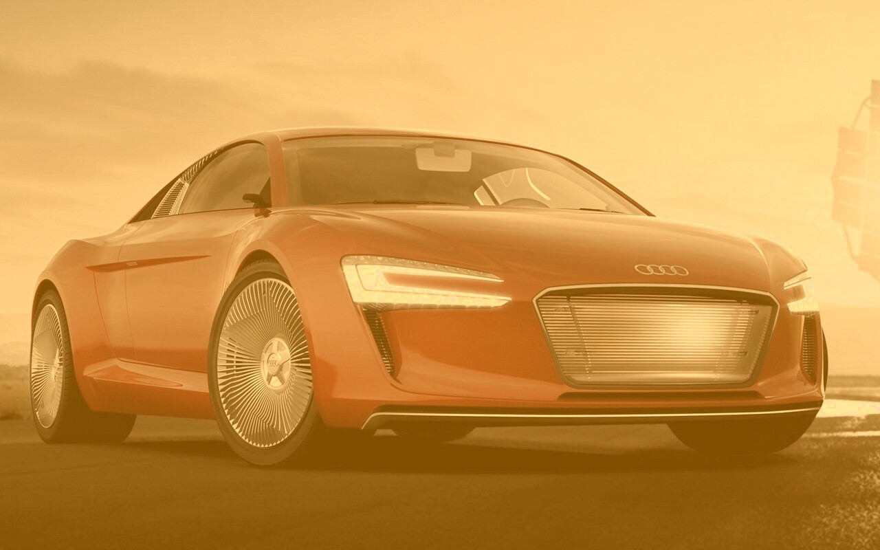 Красный автомобиль Audi обои