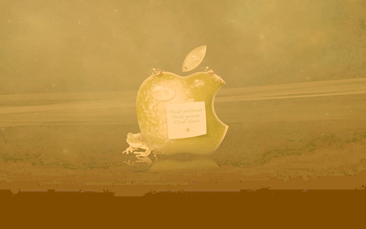 Think different, think greener, think Apple обои