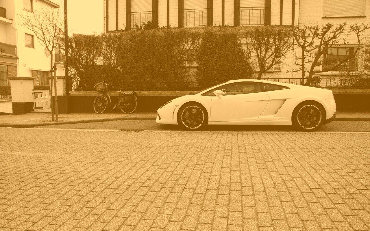 Белый Lamborghini обои