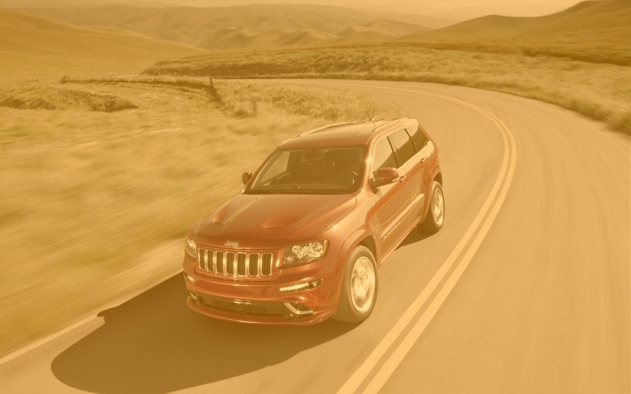 Jeep на дороге обои