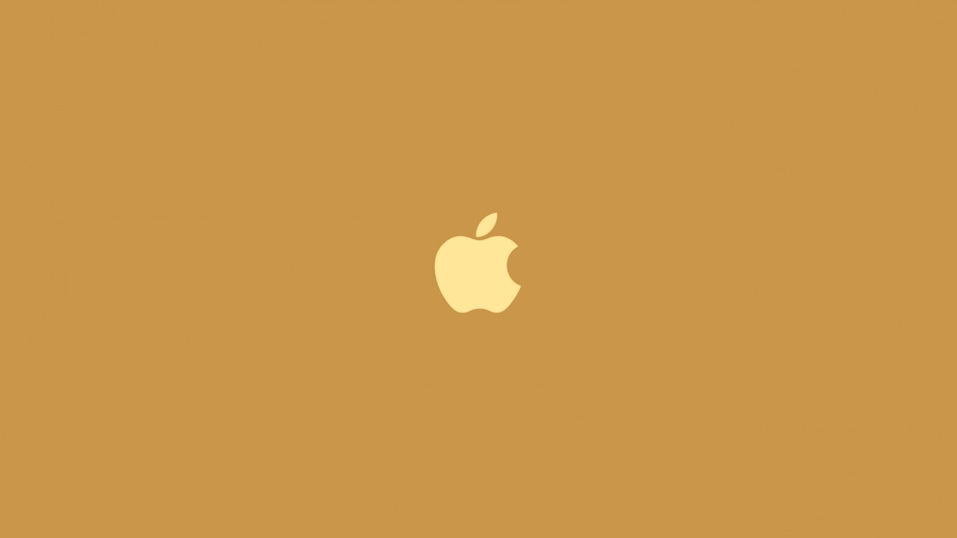 Логотип Apple на черном фоне обои