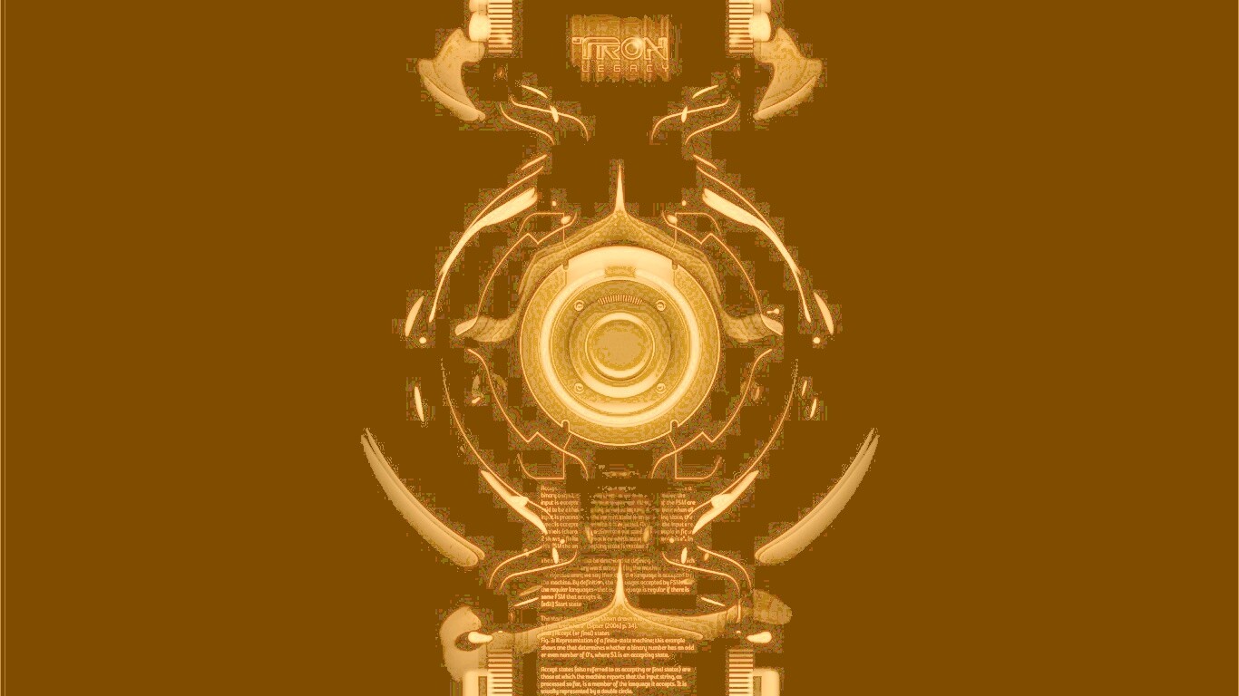 Tron Data Amber обои