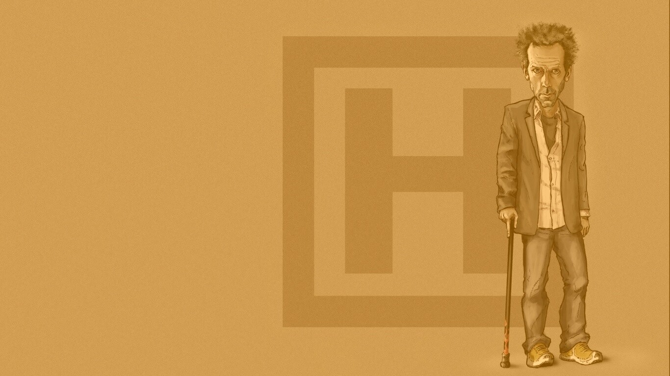 Шарж на доктора Хауса обои