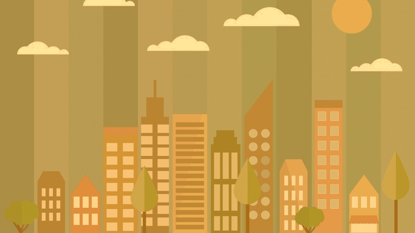 Векторный рисунок города обои