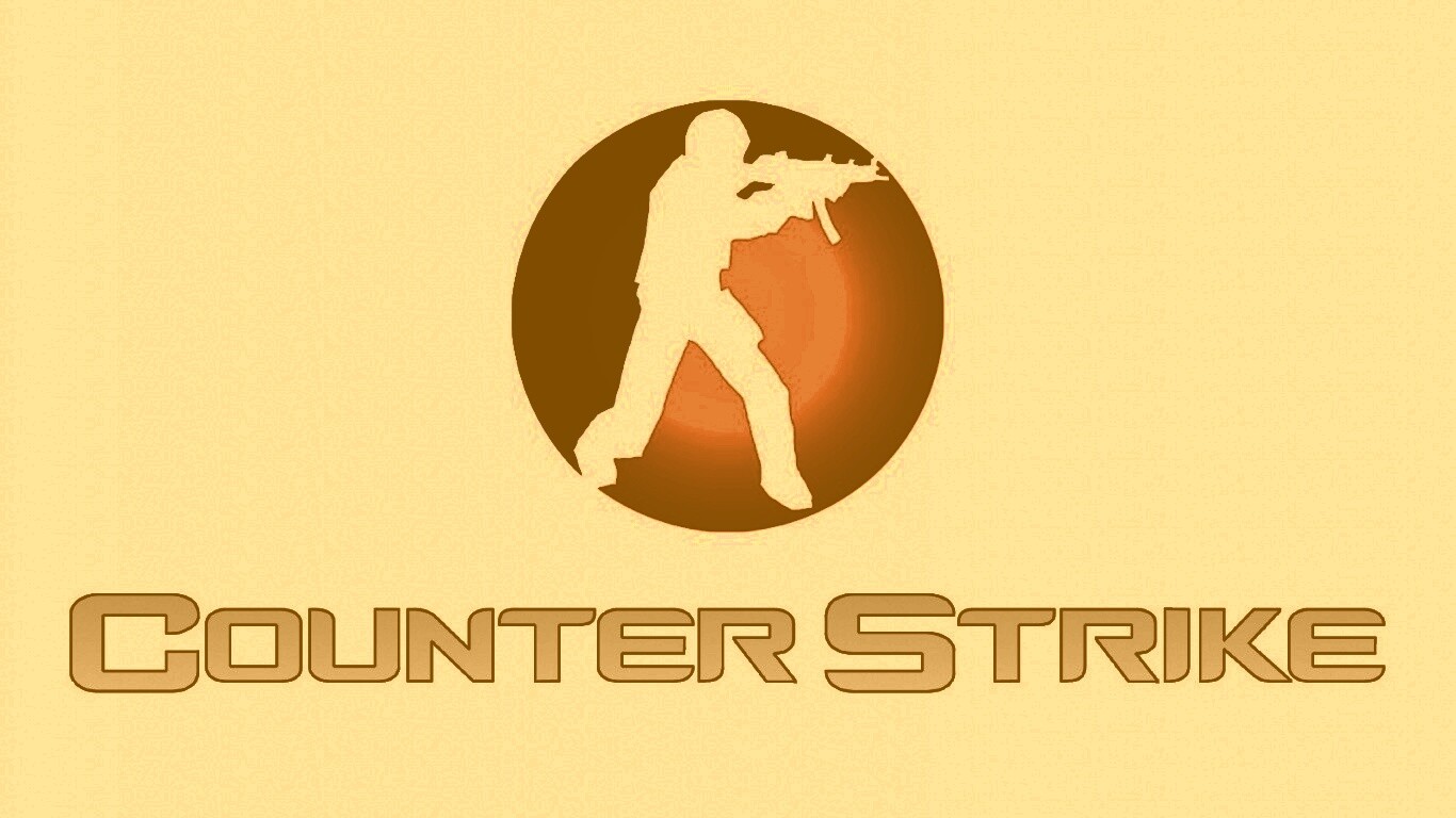 Логотип Counter Strike на белом фоне обои