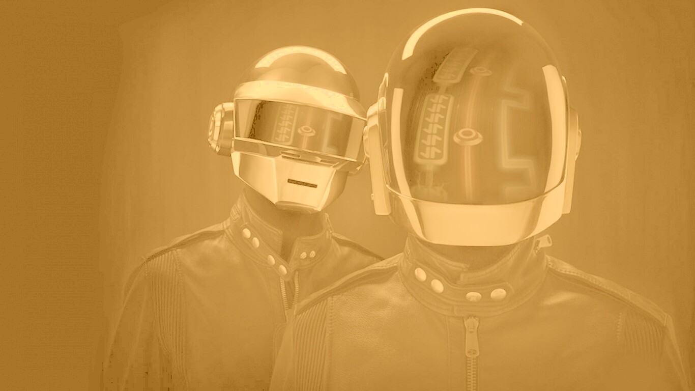 Daft Punk на темном фоне обои