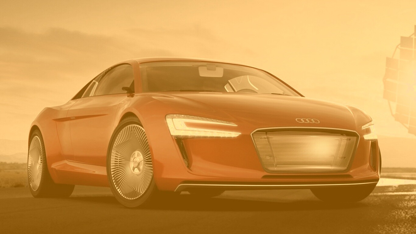 Красный автомобиль Audi обои