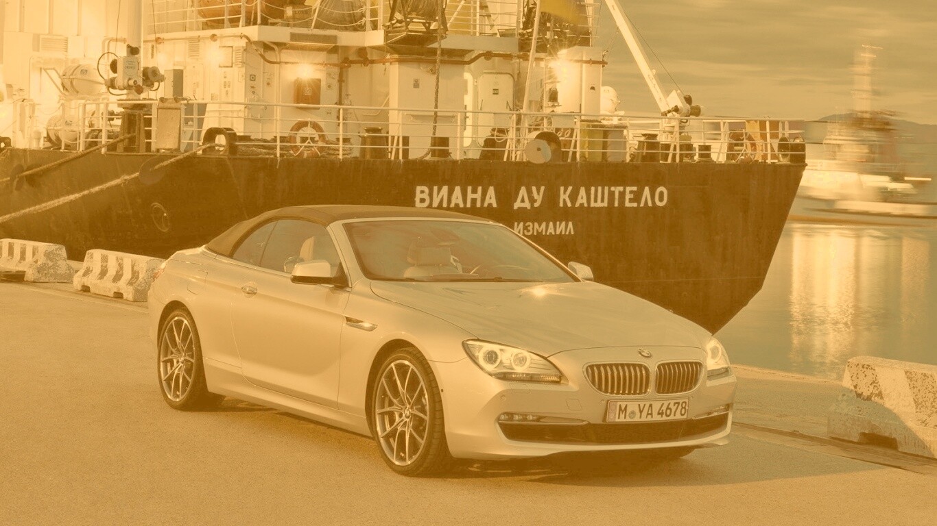 BMW 6 в порту обои