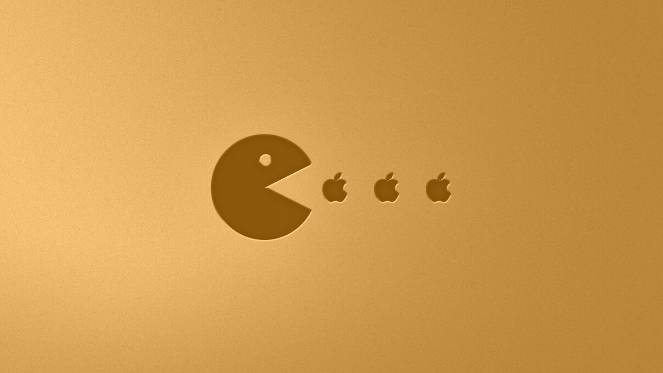 Пэкмен против Apple обои