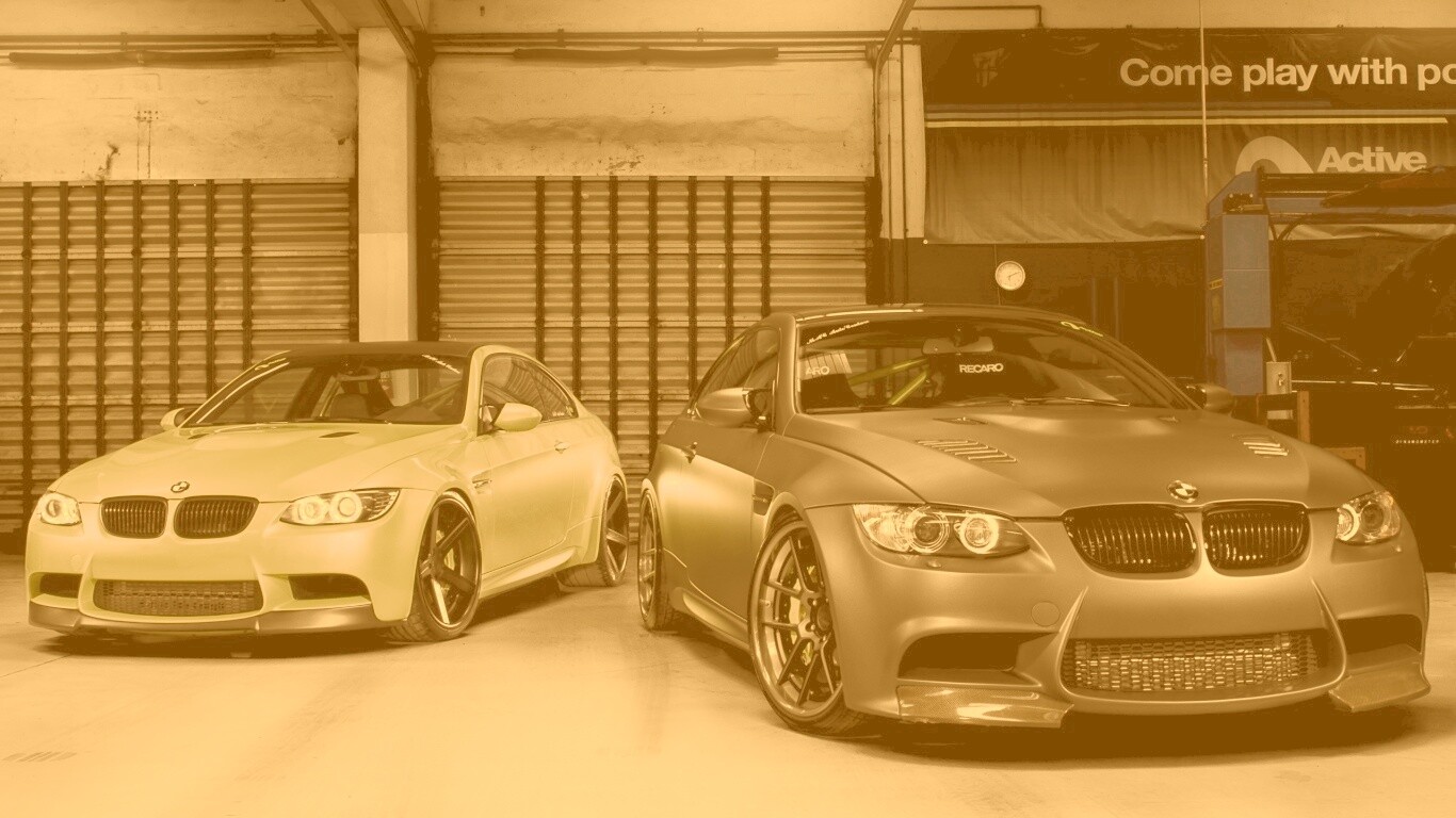 Черный и зеленый BMW M3 обои