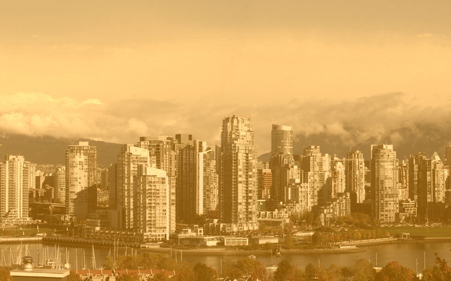 Панорама города обои