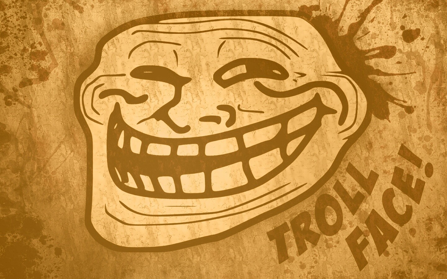 Trollface в стиле гранж обои