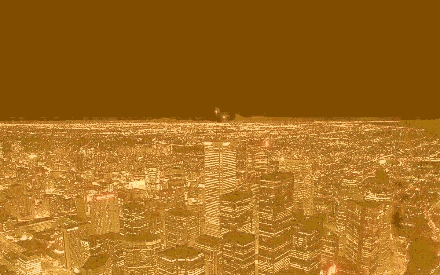 Вид на здания ночного города обои