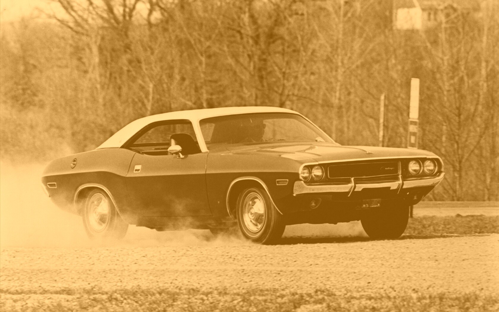 Черно-белое фото Dodge обои