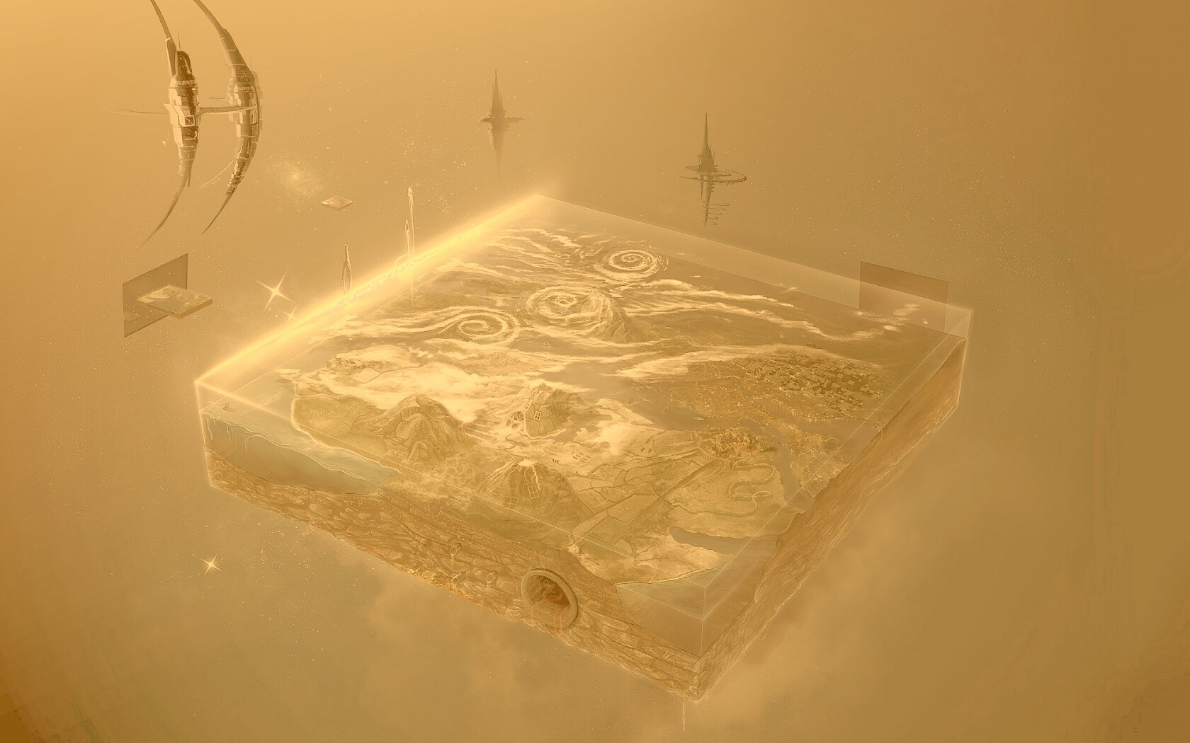 Плоский мир из Homeworld обои