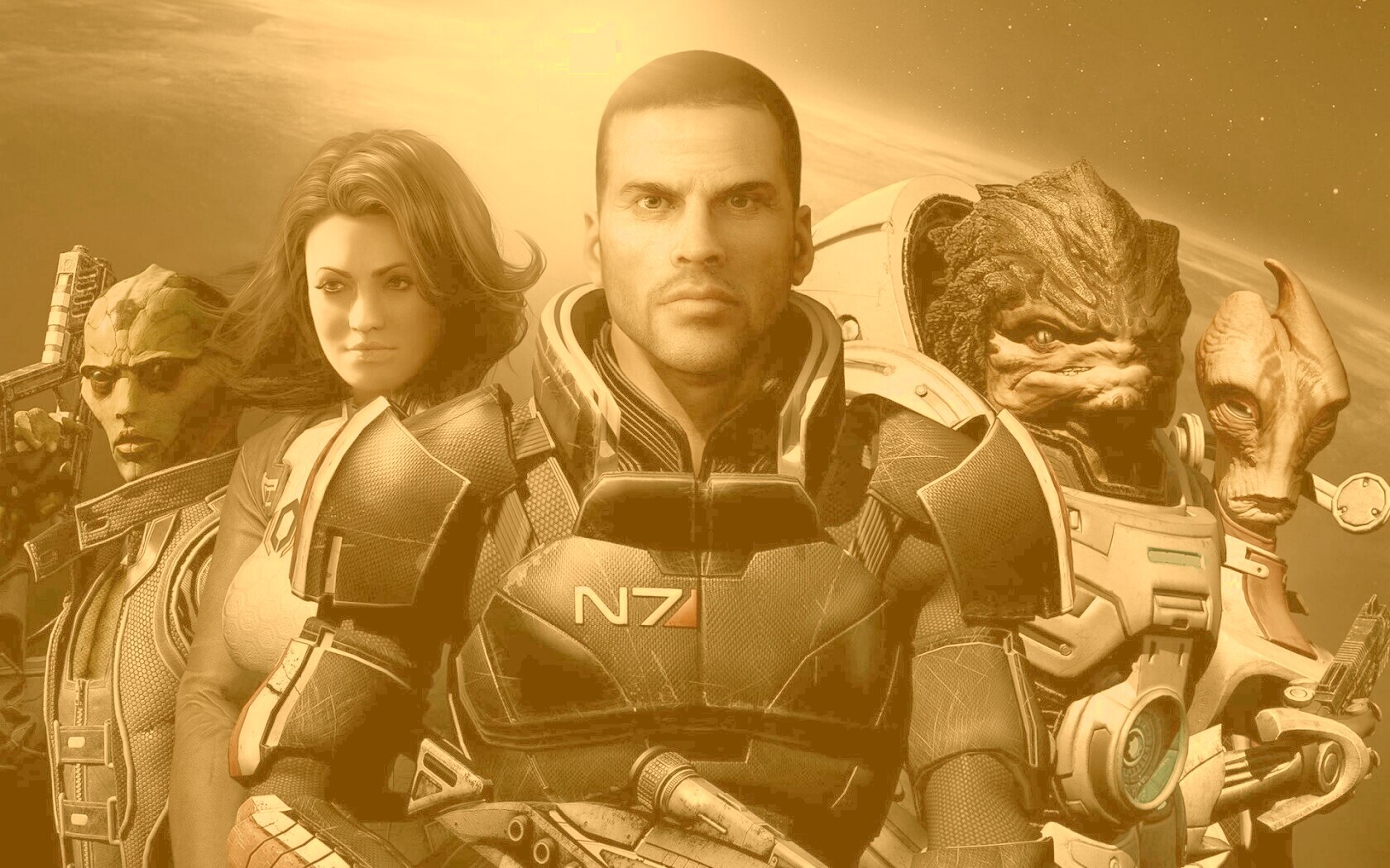 Mass Effect N7 обои