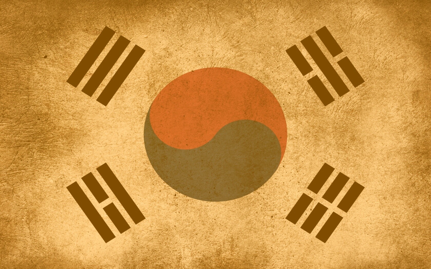 Флаг Кореи Южной гранж