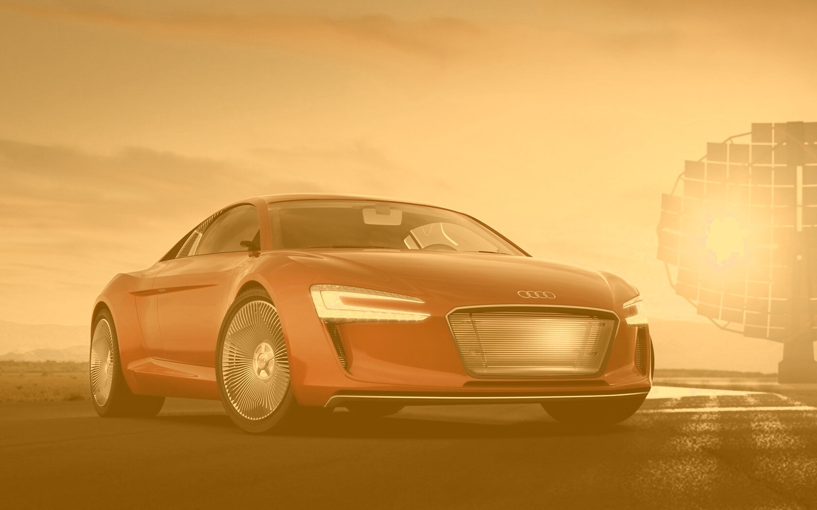 Красный автомобиль Audi обои