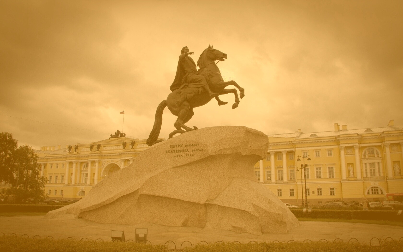 Медный Всадник в Питере обои