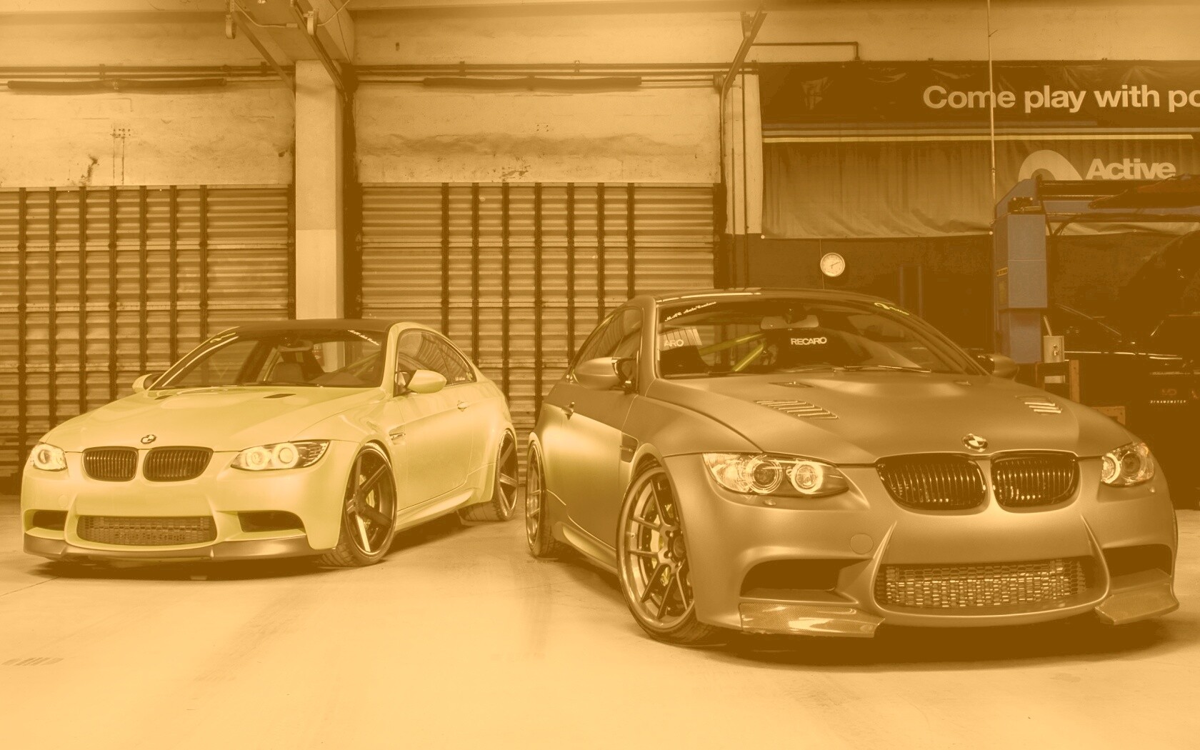 Черный и зеленый BMW M3 обои
