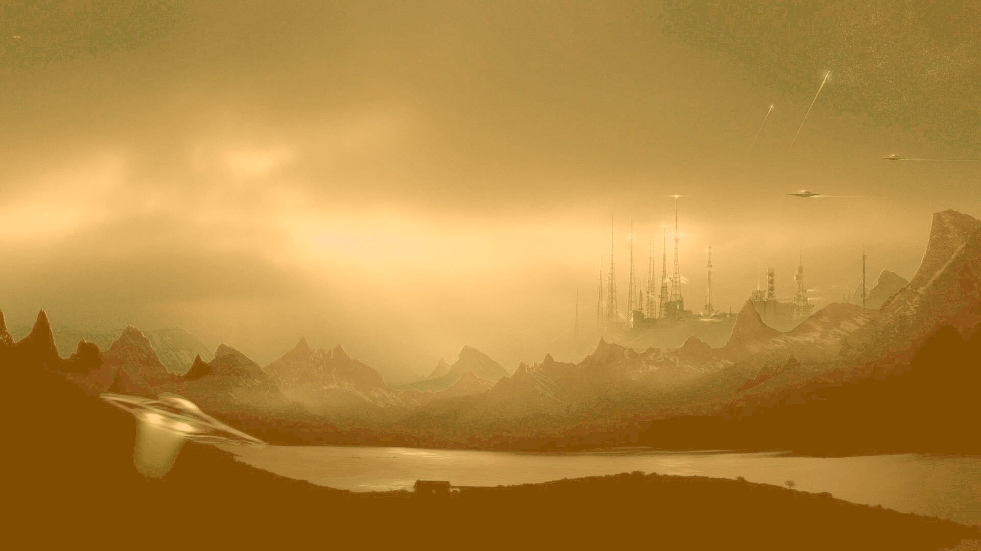 Долина в стиле SciFi обои