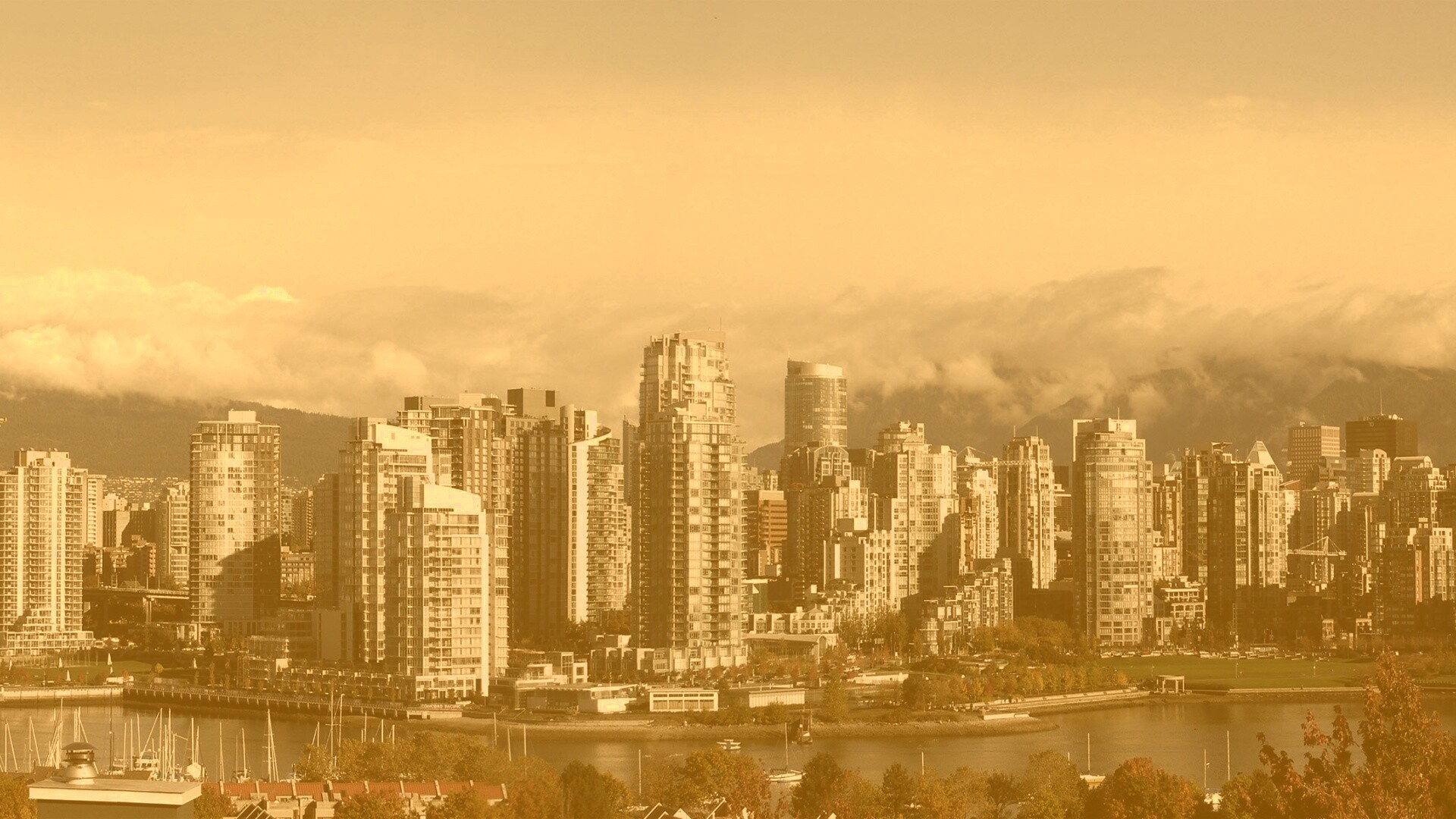 Панорама города обои