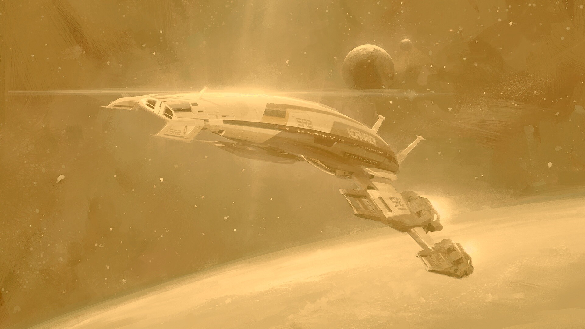 Корабль Normandy обои