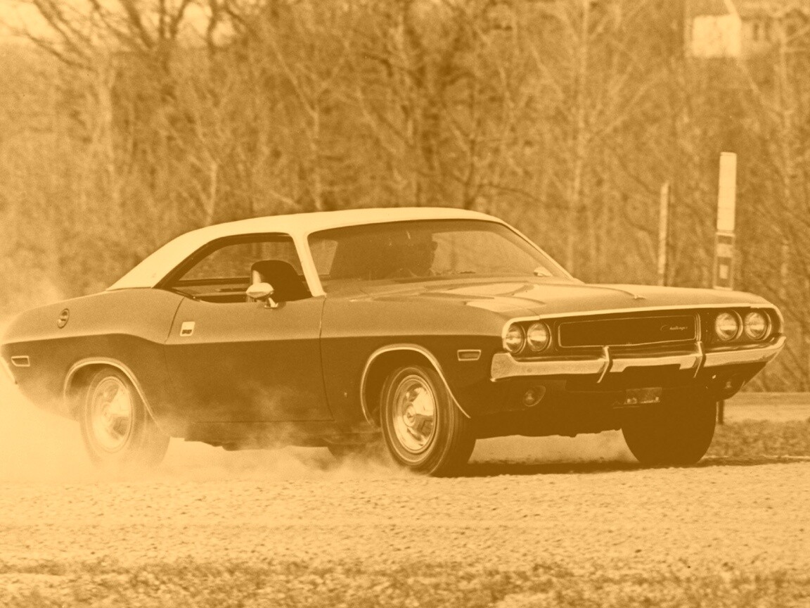 Черно-белое фото Dodge обои