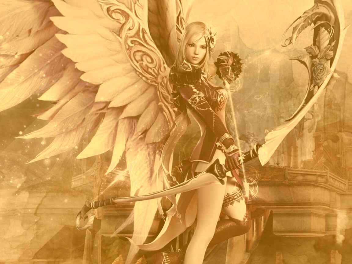 Эльфийка лучница из Aion обои