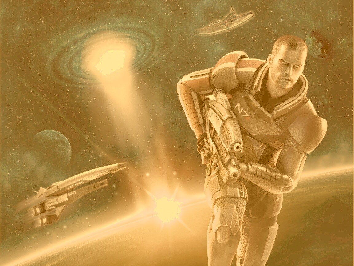 Шепард из вселенной Mass Effect обои