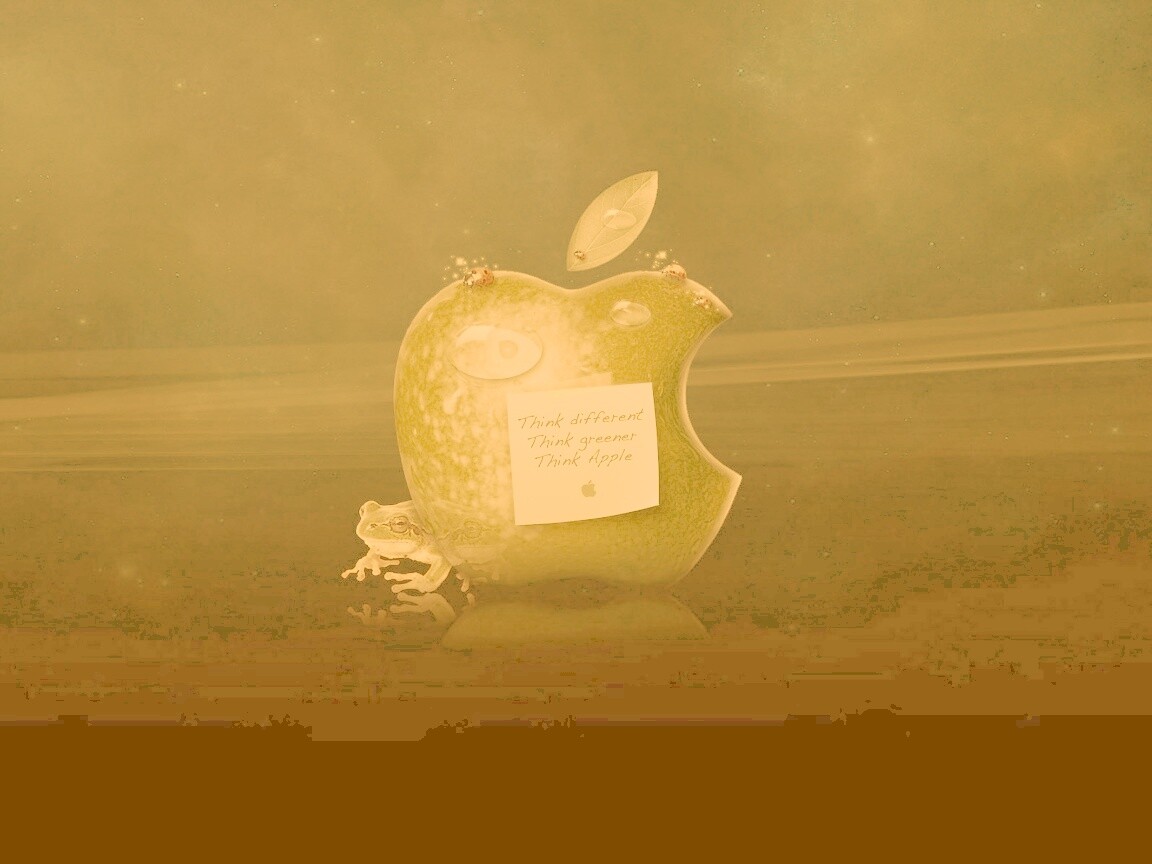Think different, think greener, think Apple обои