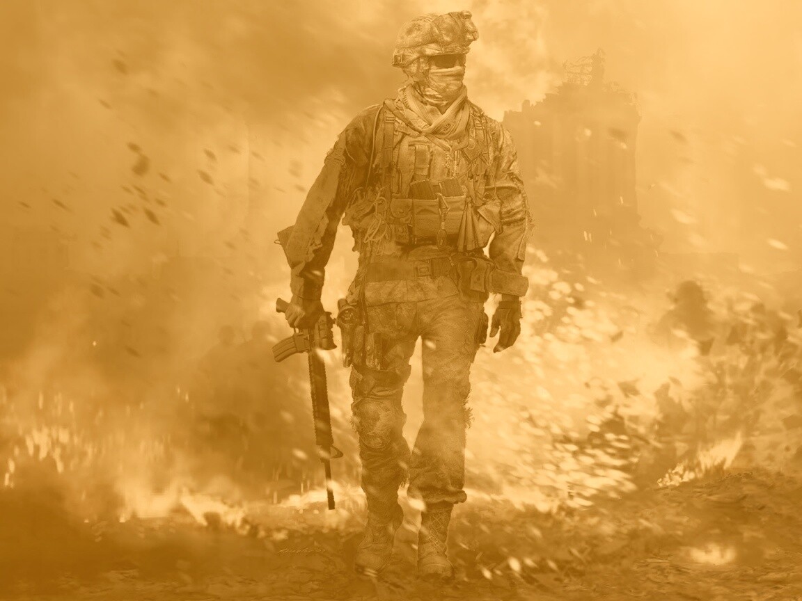 Солдат из modern warfare 2 обои