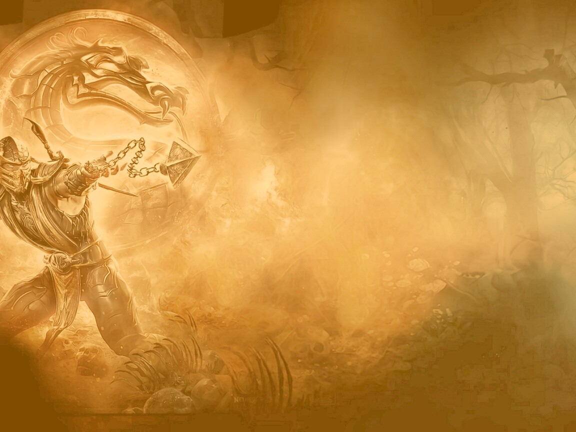 Бой SubZero и Scorpion из Mortal Kombat обои