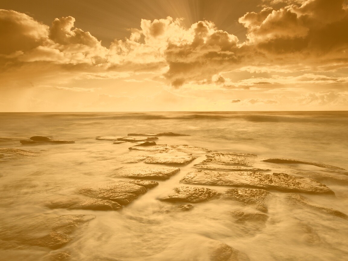 Море в HDR обои