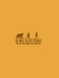 Be nice to fat people обои