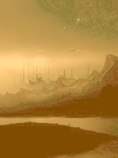 Долина в стиле SciFi обои